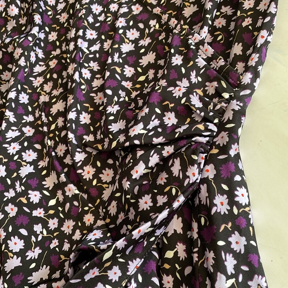 Chinti & parker gabriel floral fixed wrap effect ruched mini dress size 4 - Picture 9 of 11